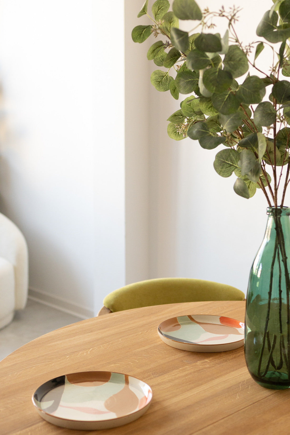 NordicStory Mesa de comedor redonda y extensible de madera maciza de roble "Holger" 140-190 x 140 x 76cm.